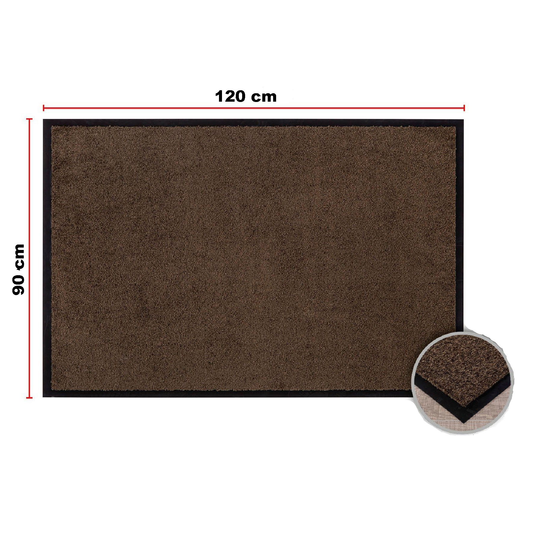 Continental Nem Alıcı Toz Kontrol Kapı Önü Paspası 90x120 Koyu Kahve